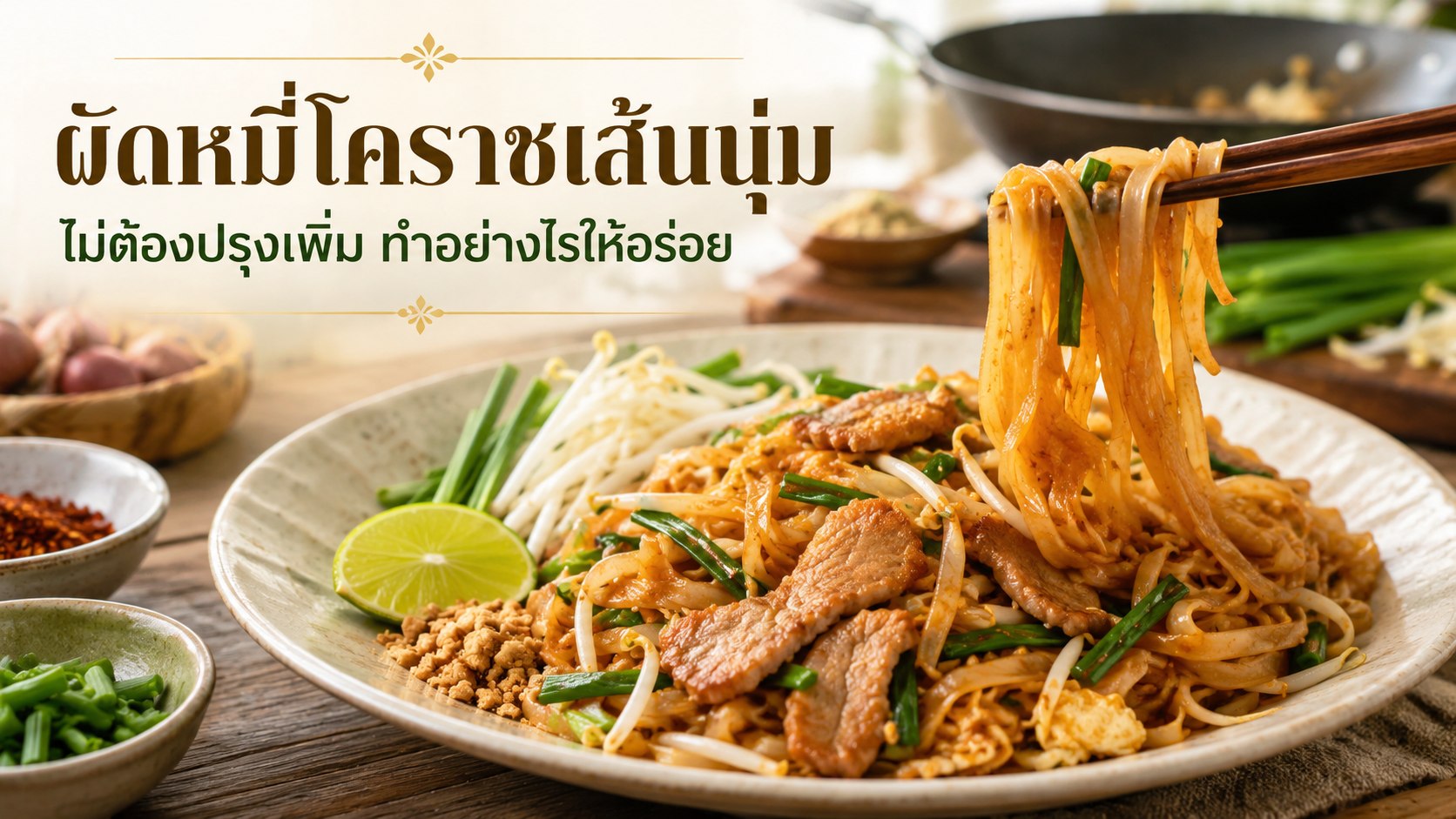 ผัดหมี่โคราชเส้นนุ่มไม่ต้องปรุงเพิ่ม